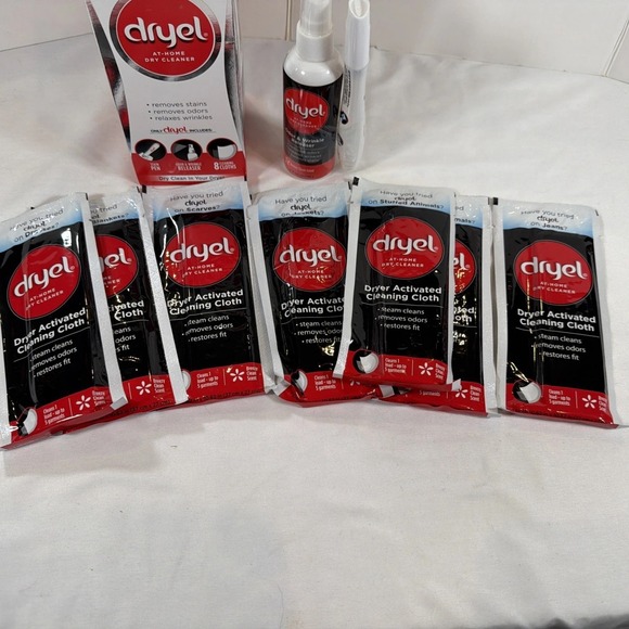 DRYEL At Home Dry Cleaner REFILL KIT 7 Cloths (Loads), Booster Spray Odor Releas - Picture 3 of 3